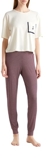 United Colors of Benetton 3WTM3F03J Pantalone del Pigiama, Multicolor, S Donna