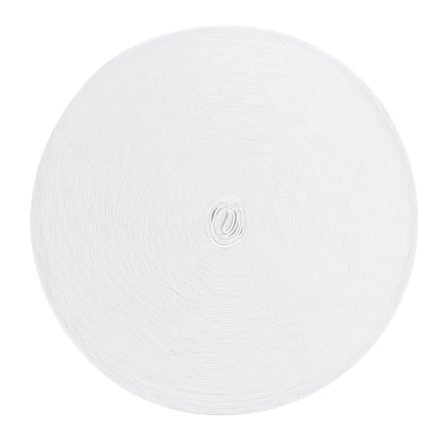 Amosfun Banda Elástica de Costura para Embarazo Color Claro 1,5 Cm de Ancho 30 M Rollo, Banda Elástica de Tejer Resistente y Suave para Cinturillas, Puños y Ropa Interior, Accesorios