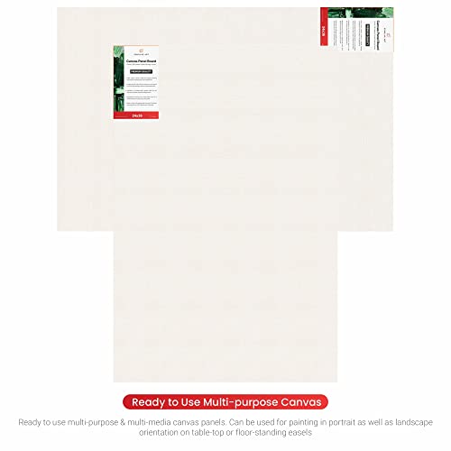 Image of Scholar Art Hobby Series 04 Oz (230 GSM) 100% Cotton Canvas Panel Board for Painting (White Blank Canvas Boards for Acrylic Paint, Oil Paint, Wet & Dry Media) | 24 inchx36 inch (60x90 cm), Pack of 6