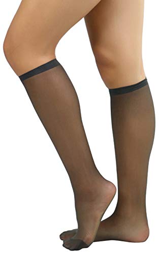 ToBeInStyle Womens Pack of 6 Essential Muted Color Knee High Stockings4