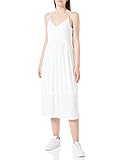 vero moda vmcamil canottiera calf dress jrs vestito, bianco, l donna