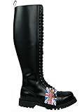 Echtes Leder Alpha Rangers 30-loch Boot Schwarz Ranger Stiefel Leder Festival Gothic Punk 5035 UK 2,5-3 / EU 36