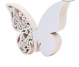 DISEÑO: forma de la mariposa, 3D tarjeta de hueco, patrón decorativo atractivo añadir un buen comienzo para su boda, a cada uno novios y novias, a todos los huéspedes.