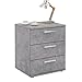 CARO-Möbel Nachttisch Mariella für Boxspringbett, moderner Nachtschrank Nachtkommode in Betonoptik, mit 3 Schubladen