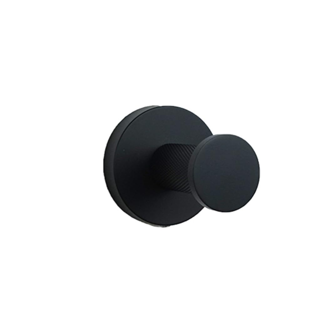 Porte-brosse de toilette noir mat et accessoires de salle de bain muraux