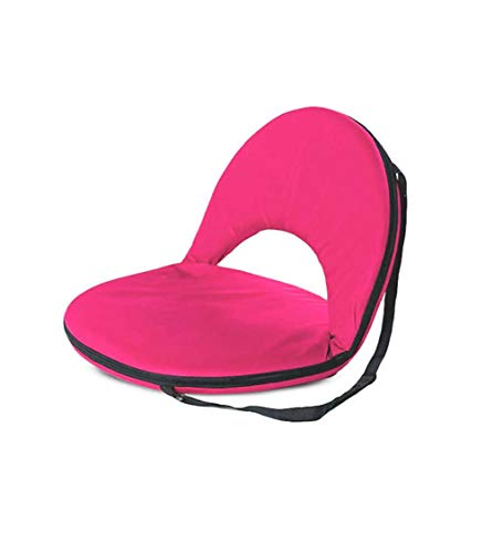 Hot Pink 5-Position Folding Chair with Adjustable Strap for Kids and Adults Comfortable