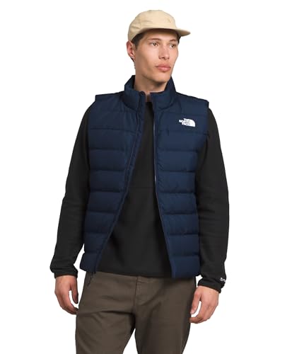 The North Face Men's Aconcagua 3 Insulated Vest - Wind Resistant, Water Repellent, 600 Fill Waterfowl Down Insulation, Summit Navy-NPF, Medium
