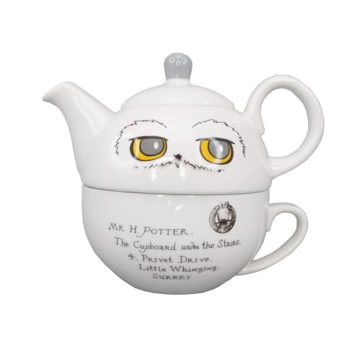 Harry Potter Half Moon Bay Hedwig Teeservice – Tea for One – Hedwig Owl Cup – Teekanne für eine Person – kleine Teekanne