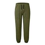 Herren – Sporthose Herren Lang Baumwolle, Freizeithose Trainingshose, Sport Hosen Männer, Sweatpants Jogger, Laufhose Baumwoll Breite Modern Laufhose Herren Lang Baggy Jogger Pants Schwarze Weite Hose
