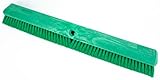 SPARTA 41891EC09 Omni Sweep Plastic Push Broom Head, Heavy Duty, Industrial Broom With Color Code System For Outdoor, Indoor, Garage, Concrete, Patio, Kitchen, Bathroom, 24 Inches, Green