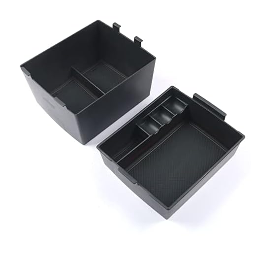 CDEFG for 2022 2023 Maverick Pickup Truck Center Console Organizer Tray 2022 2023 Fo*rd Maverick Armrest Trays Storage Box Coin Container 2022 Maverick Truck Interior Accessories, 2-Pack (Black Trim)