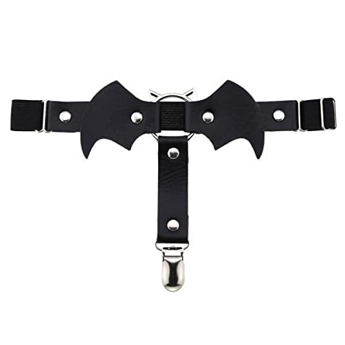 2xBat Wing Garter Leg Ring Punk Harness Garter Belt Adjustable Suspender Black|Clothing, Shoes & Accessories | Womens Clothing | Intimates & Sleep | Garter Belts-image-3