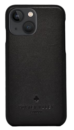 Porter Riley Estuche de Cuero para iPhone 13 (6.1"), Estuche Trasero Delgado de Cuero Genuino de Primera Calidad (Negro) Cover