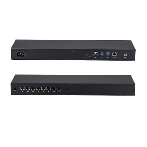 QOTOM 1U Rack Home Serve Router Q1015GE Celeron 5205U 1.9GHz AES-NI Firewall 8X 2.5G LAN, WIN10, Centos, 24/7(Barebone)