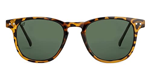 Image of Vincent Chase By Lenskart | Full Rim Round Stylish Sunglasses | Polarized and UV Protected | For Men and Women | Large | VC S14089