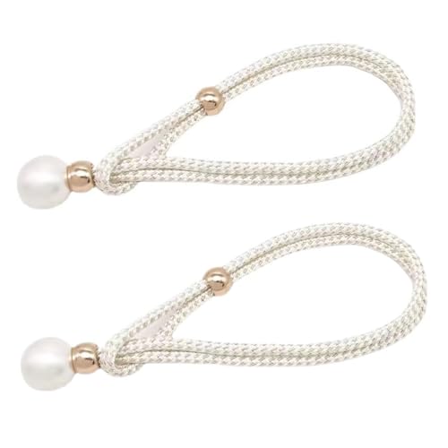 BinPhorm Abrazaderas para Cortinas,2 PCS Hebilla de Cortina Alzapaños de Cortina Correa de Cortina Decorados con Perlas Soporte de Cortina para Decoración de Familia Oficina
