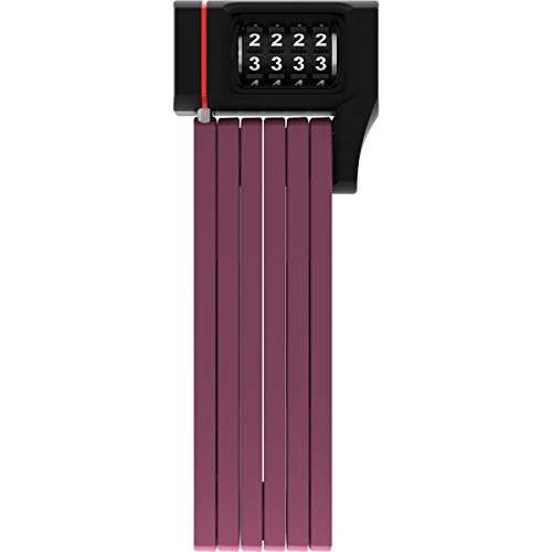 ABUS Bordo uGrip 5700 80C Folding Lock with Bracket - Bicycle Lock with 5 mm Thick Bars - ABUS Security Level 7 - 80 cm - Core Purple