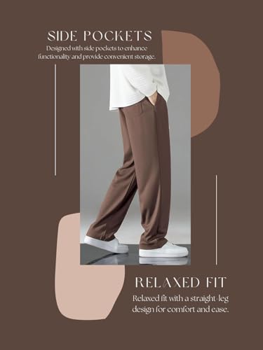 Image of SAVAYO Men's Wide Leg Flared Track Pants | Korean Style Loose Fit Baggy Trousers | Multicolor Relaxed Fit Joggers Casual | Streetwear Bootcut Loungewear