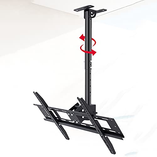 QWAXTRIW TV STANDV Montaje de Pared de 360 ​​° Girador e inclinación de Techo de Techo TV Ajuste de Altura telescópica para un Soporte Giratorio de TV e inclinación de 40 a 70 Pulgadas,