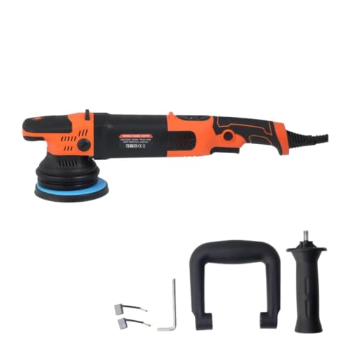 Image of Shakti Technology DAP-15 Dual Action Polisher 1000W Electric Car Polisher 15MM Orbit with D-Handle 2000-4500 RPM with 125MM(5Inch) Wheel Size, Disk Ideal for Cars, SUV, Boats & Tiles Polishing
