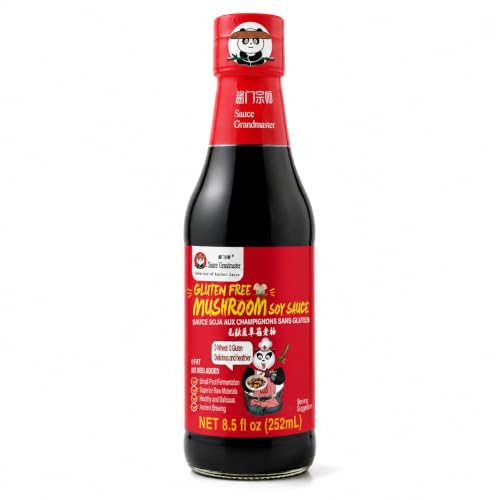 Sauce Grandmaster Gluten Free Dark Soy Sauce with Mushroom Umami, 8.5 fl oz