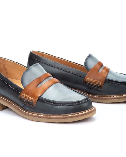 Image of PIKOLINOS Aldaya W8J-3541 Women's Loafers - Premium Calfskin Leather Slip-On - Lightweight Comfort, Removable Insole, Medium & Wide Width Ergonomic Everyday Support