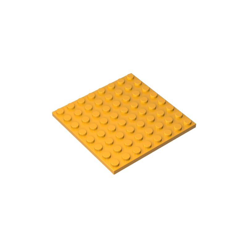 41539 Foundation Plate Plate 8x8 10 Pieces GDS-528 Compatible with Lego Building Blocks Color:Bright Light Orange — image 1