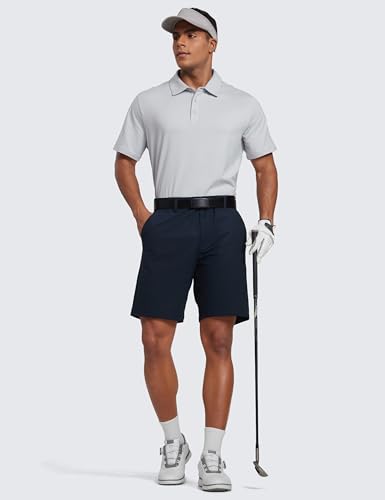 CRZ YOGA Cloud Jersey Mens Golf Polo Shirt Midweight Short Sleeve Soft Moisture Wicking Lounge Athletic Casual T-Shirts3