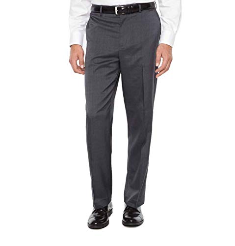 Savane Men's Big and Tall Flat Front Stretch Crosshatch Dress Pant (Castlerock, 50/30)