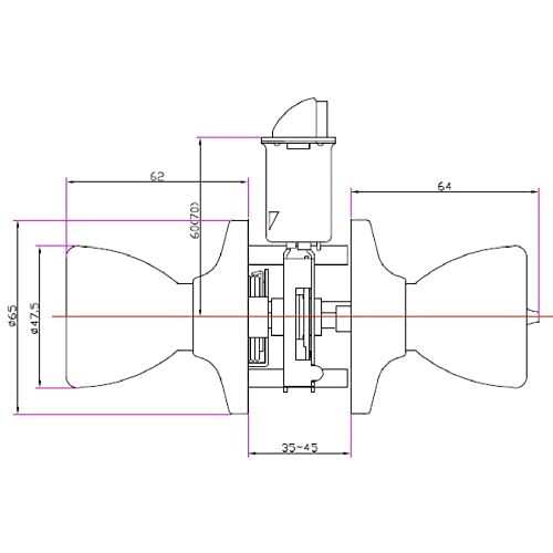 Design House 728709 Terrace 6-Way Universal Keyed Entry Door Knob Oil Rubbed Bronze thumb #1