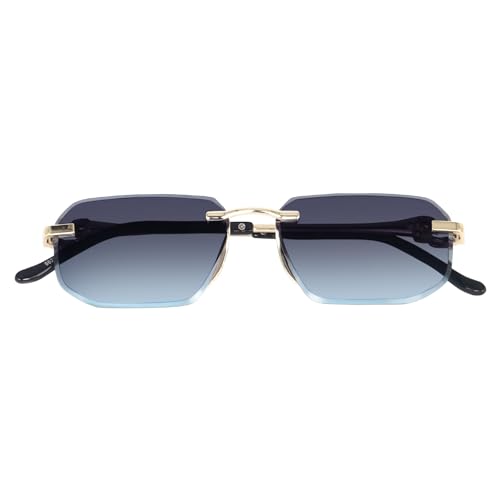 Image of IFLASH UV Protected Retro Rectangular Rimless Sunglasses for Men and Women