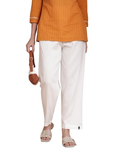 Image of TWIN BIRDS Women Viscose Kurti Pants | Straight Fit Ethnic Daily Trousers