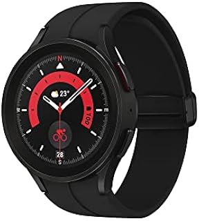 Samsung Galaxy Watch5 Pro Smartwatch, Gesundheits-Tracker, Sportuhr, Lange Akkulaufzeit, Bluetooth, 45 mm, Schwarz, 1 Jahr Verlängerung [Amazon ausgeschlossen] – Version FR