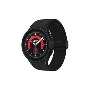 Samsung Galaxy Watch5 Pro Smartwatch, Gesundheitsüberwachung, Sportuhr, Lange Akkulaufzeit, Bluetooth, 45 mm, Schwarz, 1 Jahr Garantie [Amazon ausgeschlossen] – Version FR