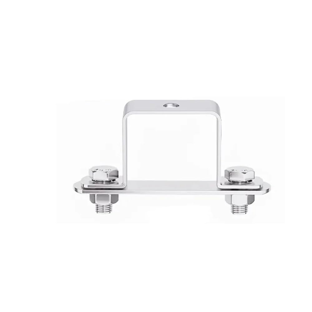 Zhszzz 1Set 40X20 Square Tube Fixing Brackets 304 Stainless Steel Thickened Horseback Pipe Clamps