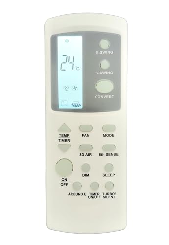 Image of LipiWorld 210O 3D AIR 6th Sense AC Remote with Display Light Backlight Compatible for Whirlpool AC
