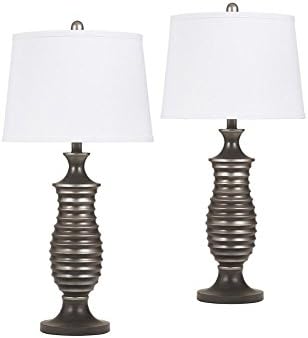 THE ROOMPLACE Tamber 2-Pack Table Lamps in Silver