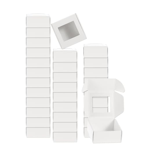 Boîte emballage savon kraft avec fenêtre transparente mini boîte cadeau bijoux et bonbons
