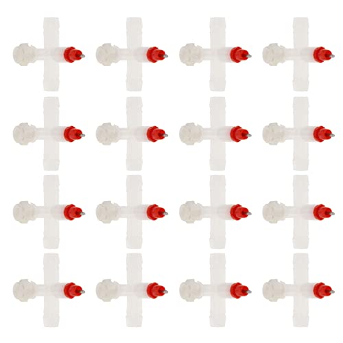 Milisten 20個セット を飲む ウズラ小屋 キッチンタップホースコネクター ホースパイプ用タップアダプター キット 鶏の給水器 フィーダー 獣医 ヒータ 豚 ドア トラフ 少し Abs