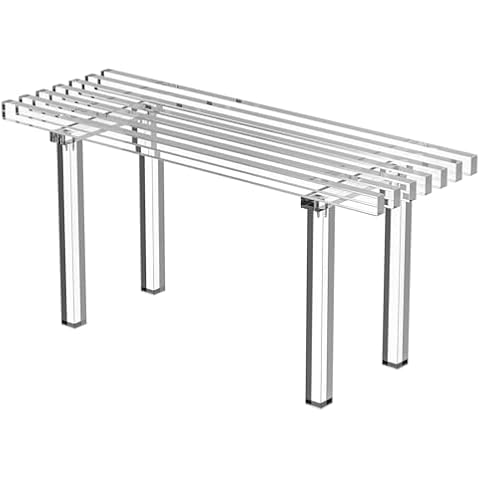 Sumerflos Acrylic Entryway Bench - 35" Clear Shoe Storage Bench for Bedroom & End of Bed & Hallway, Holds Up to 300 Lb (Seat for 2 People), Modern, Easy Assembly Cover