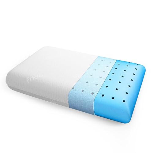 Frido Ultimate Deep Sleep Pillow | King Size 4 Inch Height | Orthopedic Grade Gel Memory Foam for Neck & Shoulder Pain Relief, Includes Bamboo Pillow Cover, Pack of 1, White