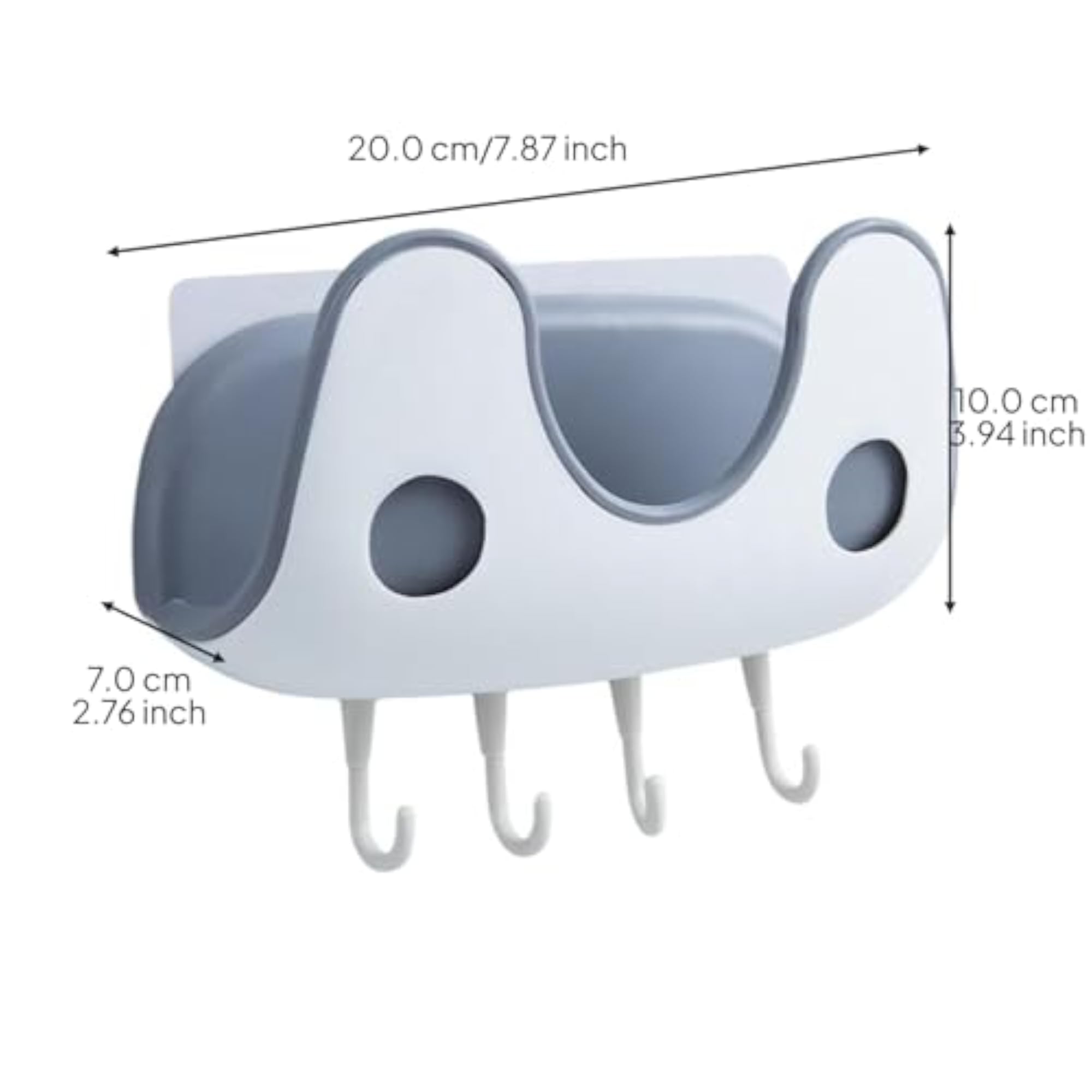 Pot Lid Rack Drill Kitchen Organizer Holder, White Gray