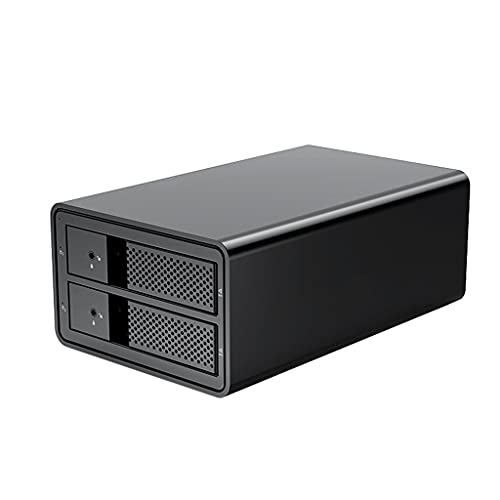 Estación de acoplamiento USB 3.0 a SATA Raid HDD de 2 bahías de 3.5 pulgadas, carcasa de aluminio para disco duro de 36 W, adaptador de corriente