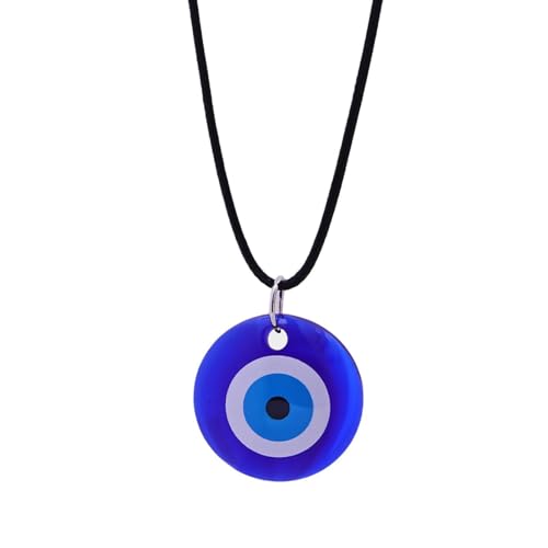 Collier Mauvais Œil Pour Femme, Bijoux Réglables En Résine Bleue, Matériau En Résine, Pendentif D'inspiration Positive, Collier À Breloques Mauvais Œil,...