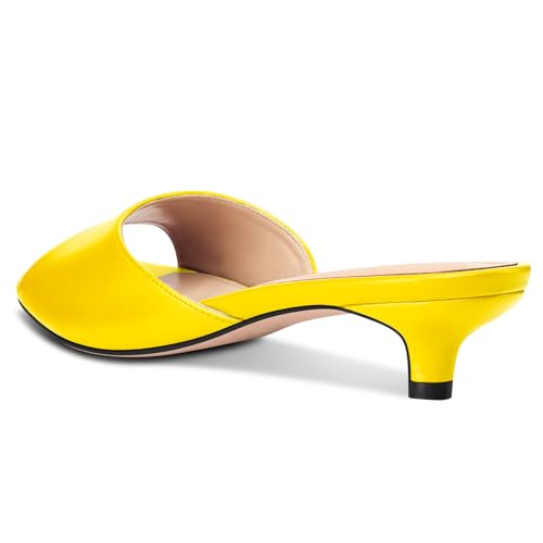 Image of TNYNFBEB Womens Low Kitten Heel Open Toe Sandals Mules Shoes Slingback Prom Party Dress Summer 1.4 Inches Heels