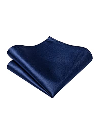 Image of YourTies Zipper Tie for Men Adjustable Pre-tied Satin Neckties and Pocket Square Set Solid Color Business Formal Wedding