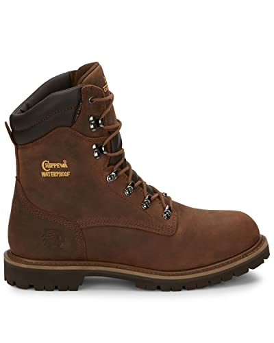 Chippewa Men's Heavy Duty Waterproof and Insulated Aged Bark 8" Work Boot Bark 11 XW US2