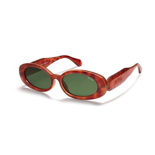 Image of SOJOS Ocean Collection Retro Oval Polarized Sunglasses Women Men SUNLIGHT
