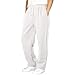 Fashion Sweatpants for Men Casual Elastic Drawstring Waist Joggers Lounge Relaxed Fit Pants White Medium
