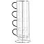Glass Mugs with Rack (4-Piece)